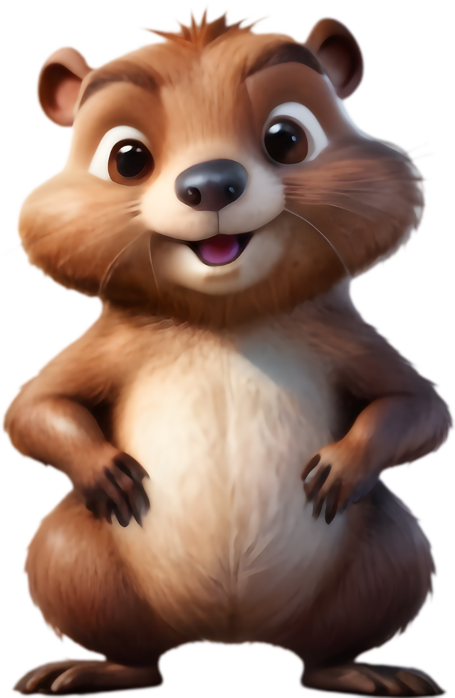 Sweet Beaver Cartoon Character Design. . png