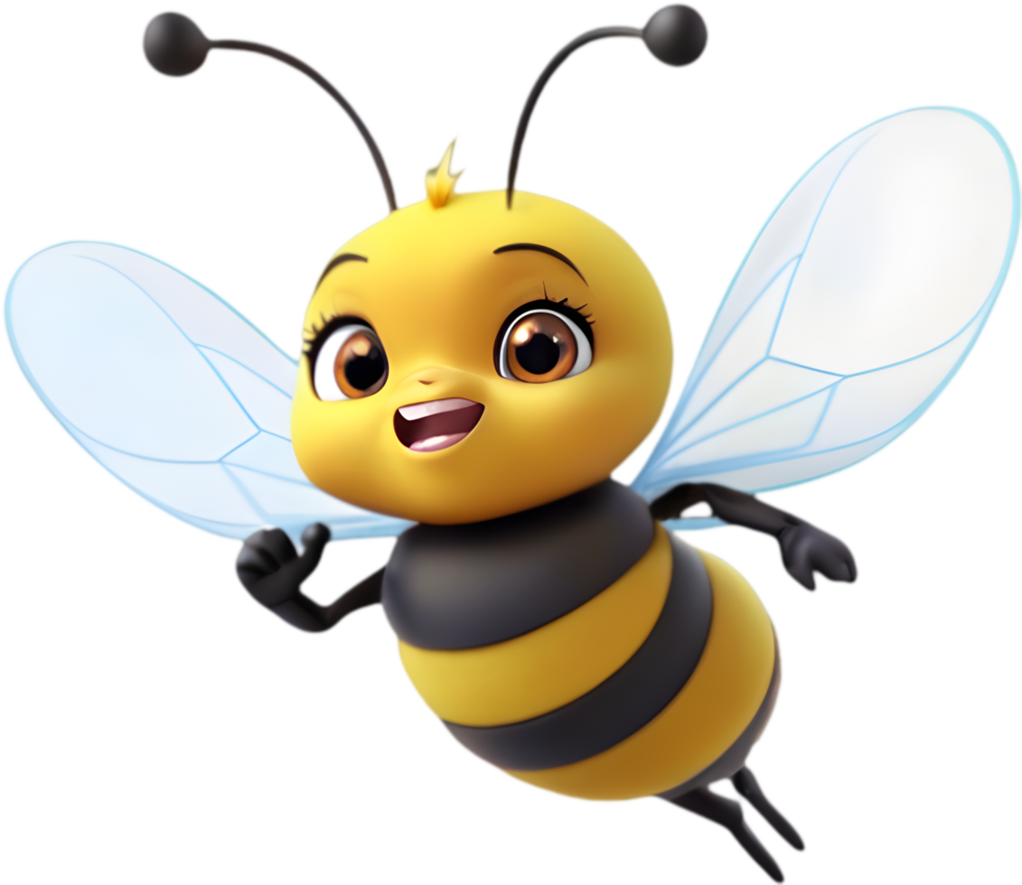 Cheerful Bee Clipart for DIY Projects. . png