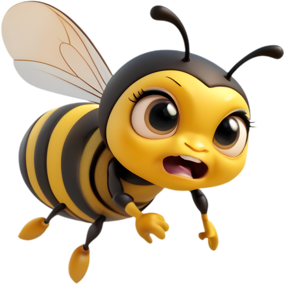 Adorable Cartoon Bee, Sweet Honey Maker Clipart. .Adorable Bee Cartoon Clipart for Designers. . png