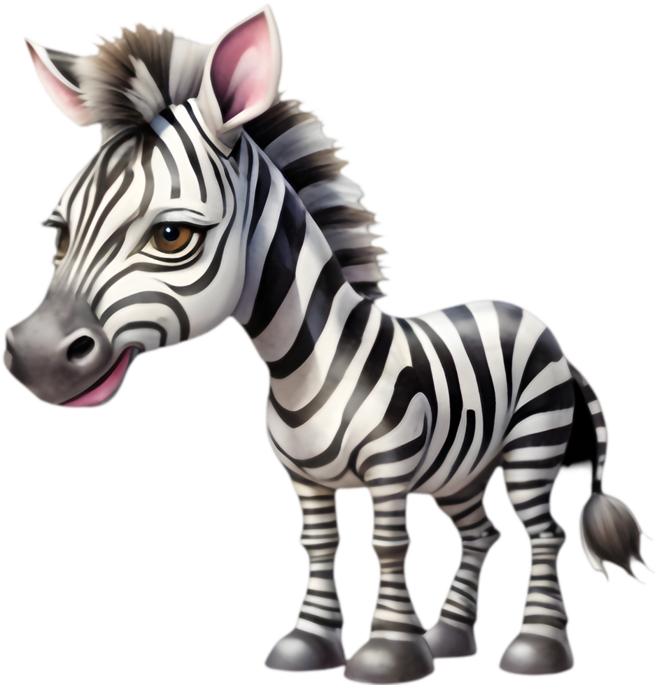 Sweet Zebra Illustration for Fun Printables. . png