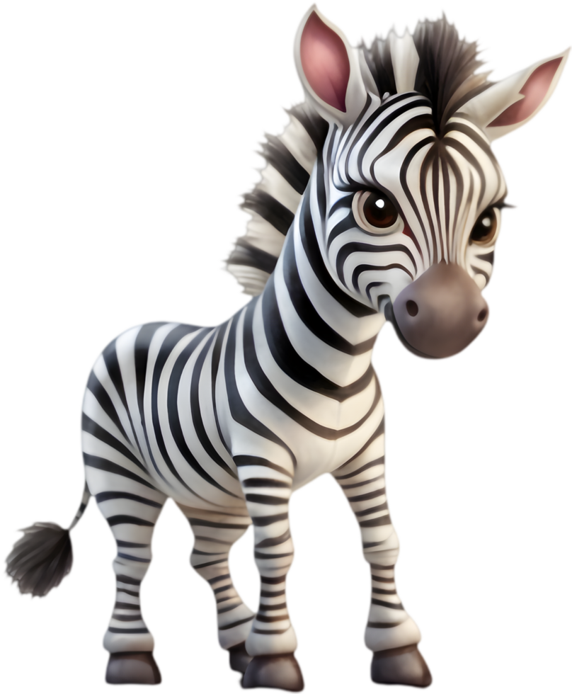 Playful Zebra Clipart for Art Projects. . png
