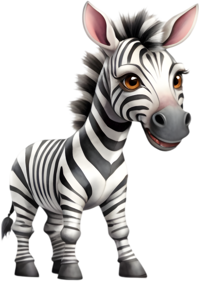 Playful Zebra Clipart for Storytelling Activities. . png