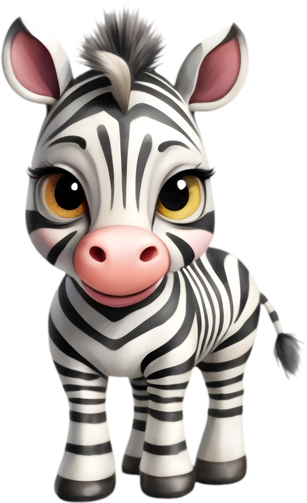 Charming Zebra Design for Kids Games. . png