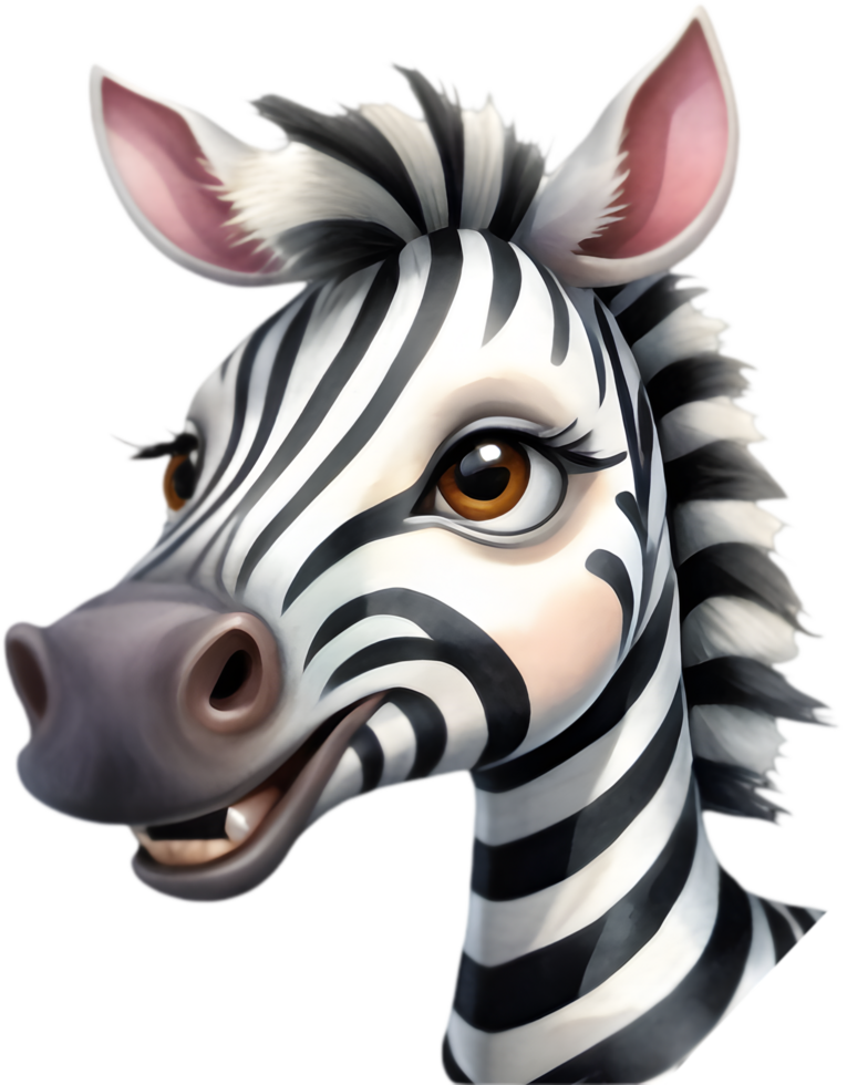 Playful Zebra Clipart for Creative Use. . png