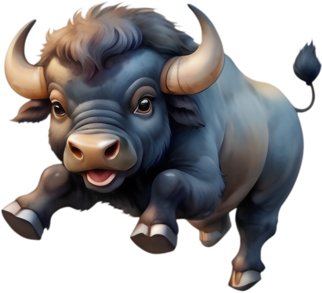 Cute Buffalo Illustrations for Kids Activities. . png