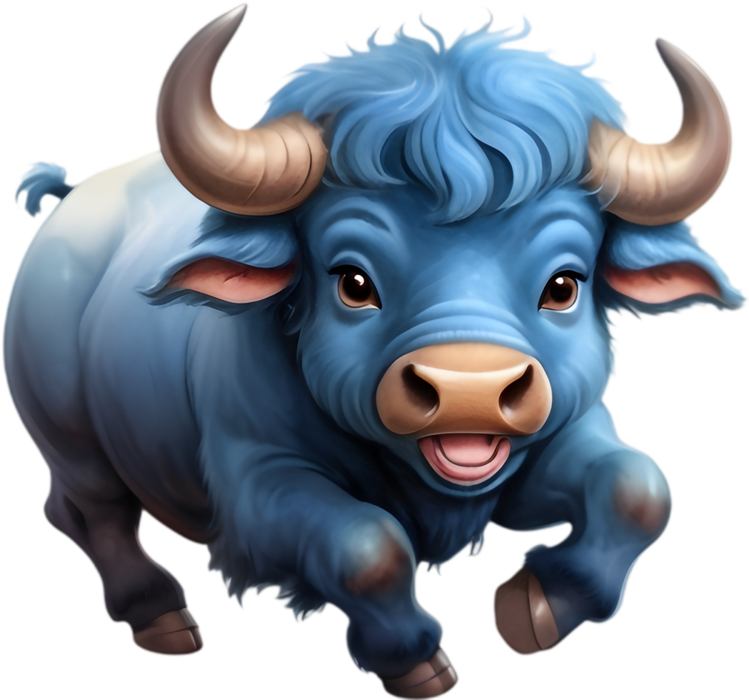 Cute Buffalo Illustrations for Childrens Apparel. . png