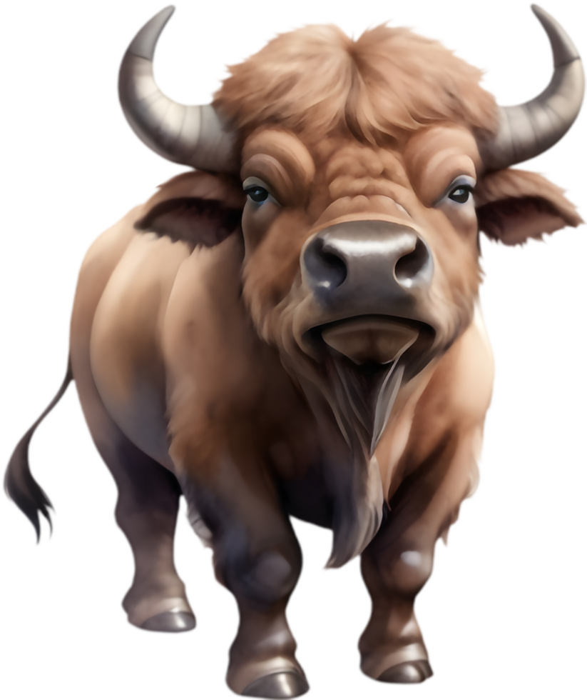 Buffalo Cartoon Graphics for T-Shirt Designs. . png