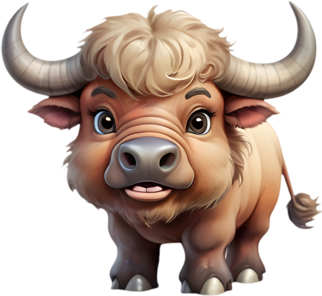 Adorable Buffalo Clipart for Creative Designs. . png