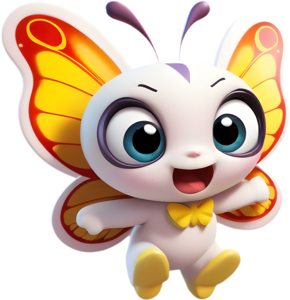 Playful Cartoon Butterfly Clipart for Product Labels. . png