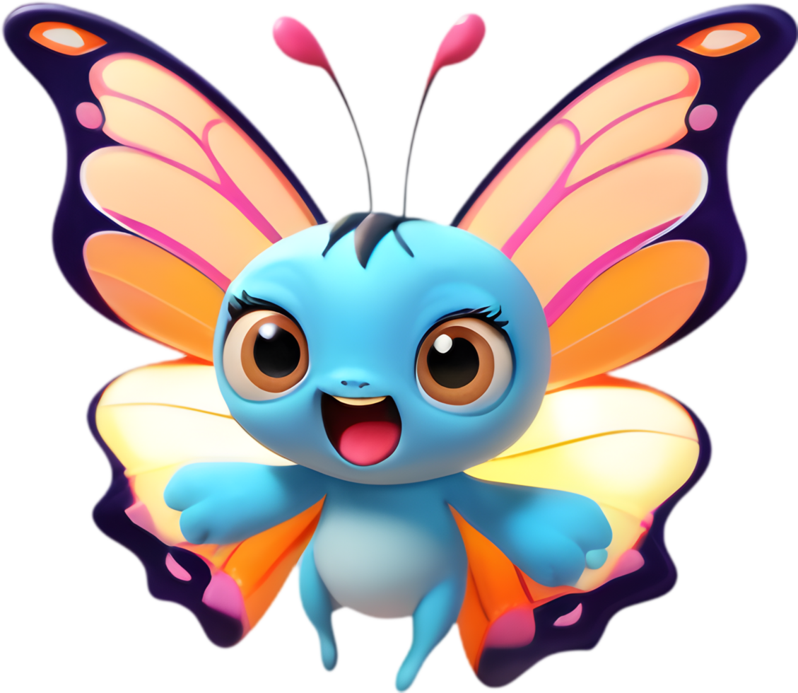 Delightful Cartoon Butterfly Clipart for Catalogs. . png