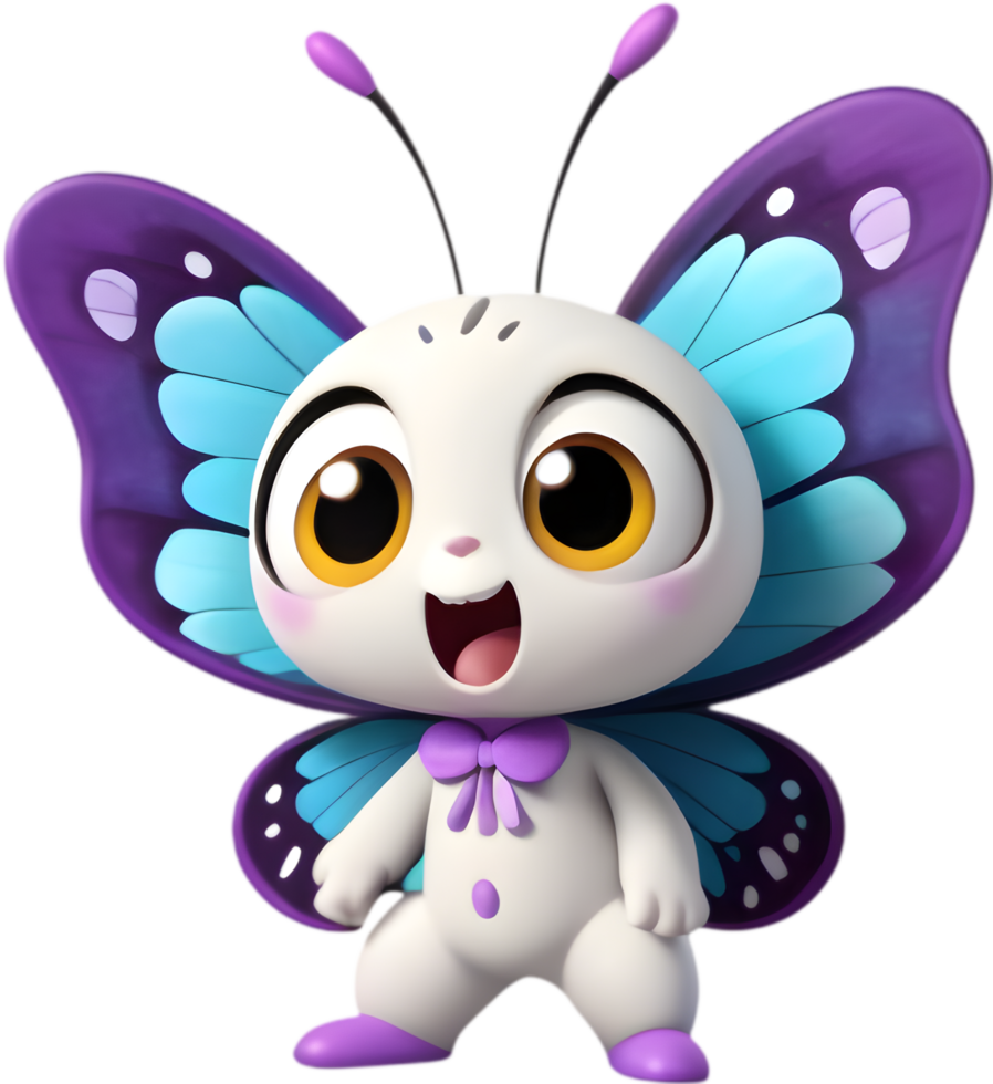 Adorable Cartoon Butterfly Clipart for Flyers. . png