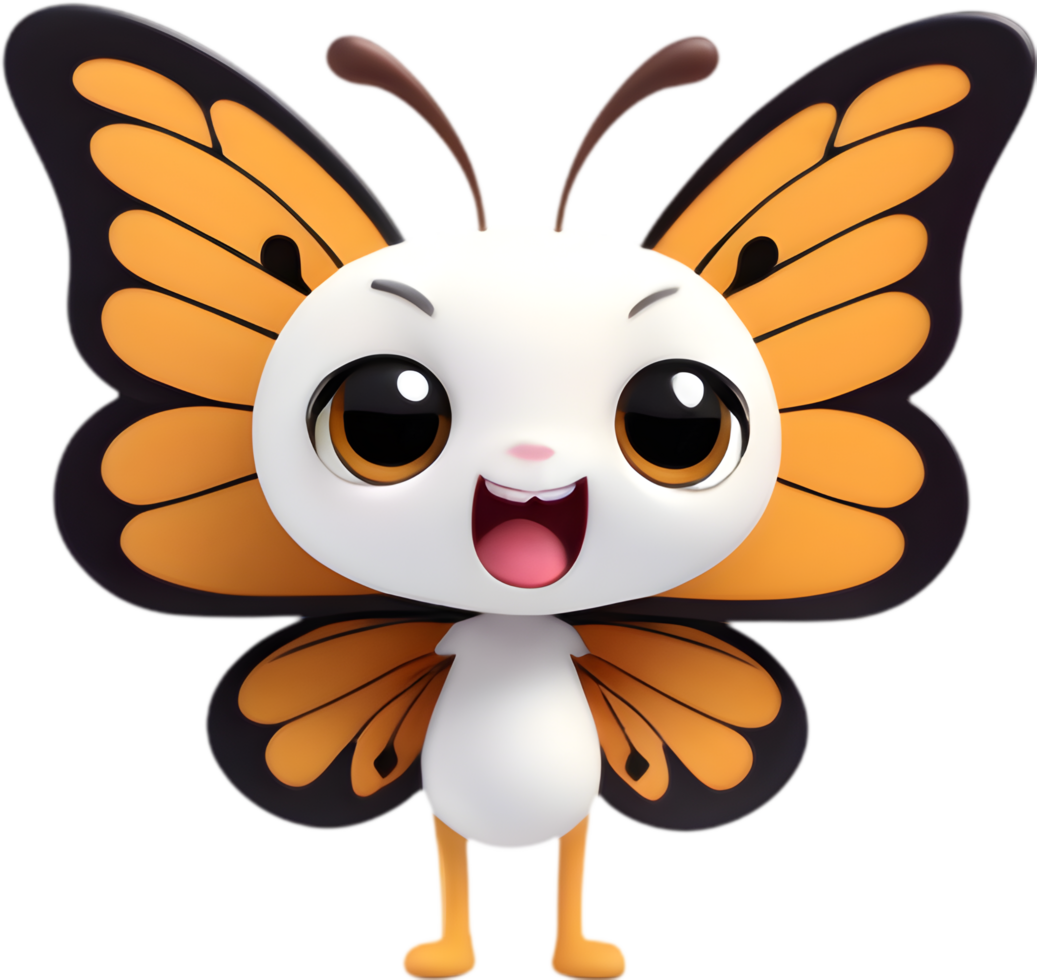 Whimsical Cartoon Butterfly Clipart for Designs. . png