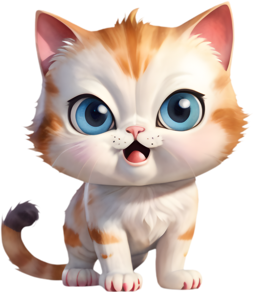 Unique Cartoon Cat Art for Blogs. . png