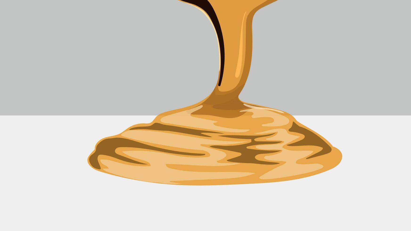 Illustration of honey drip. vector