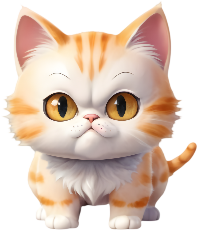 Adorable Cartoon Cat Art for Projects. . png