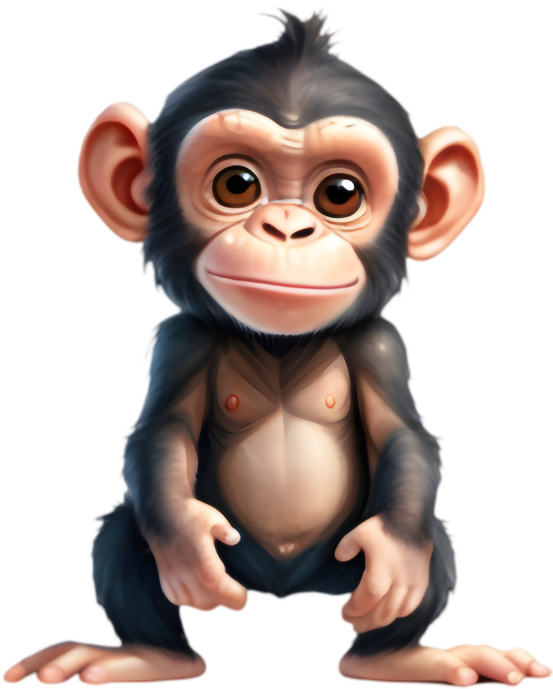 Delightful Chimpanzee Clipart for Blogs. . png