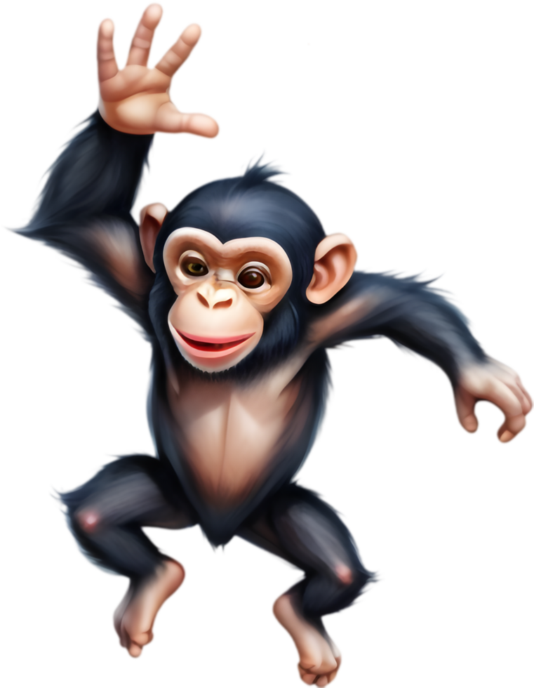 Bright Chimpanzee Graphics for Presentations. . png