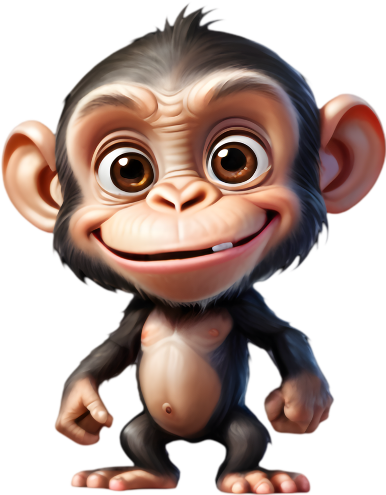 Charming Chimpanzee Illustrations for Websites. . png