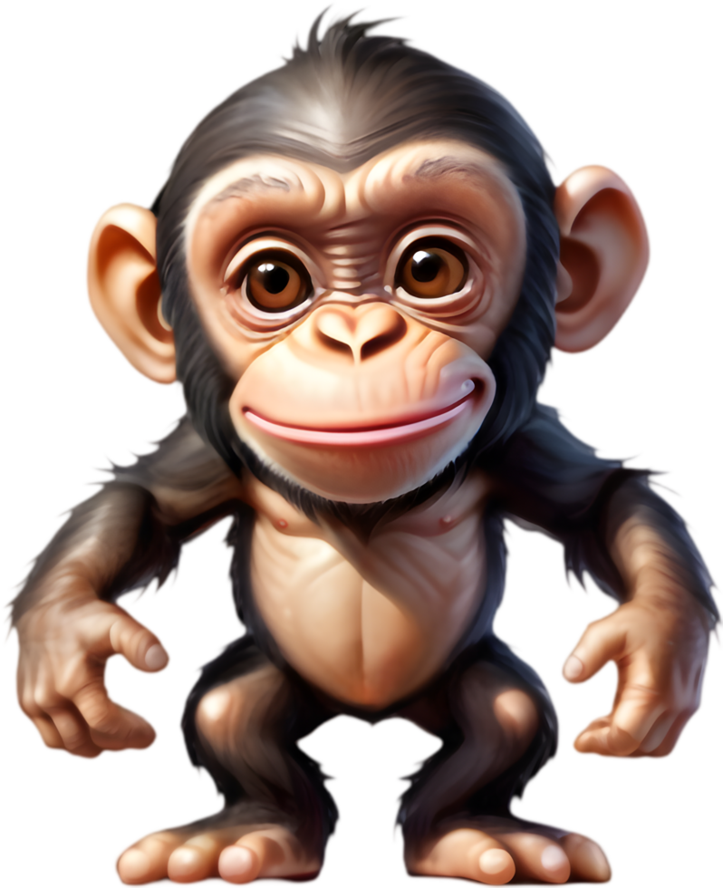 Cartoon Chimpanzee Images for Childrens Books. . png