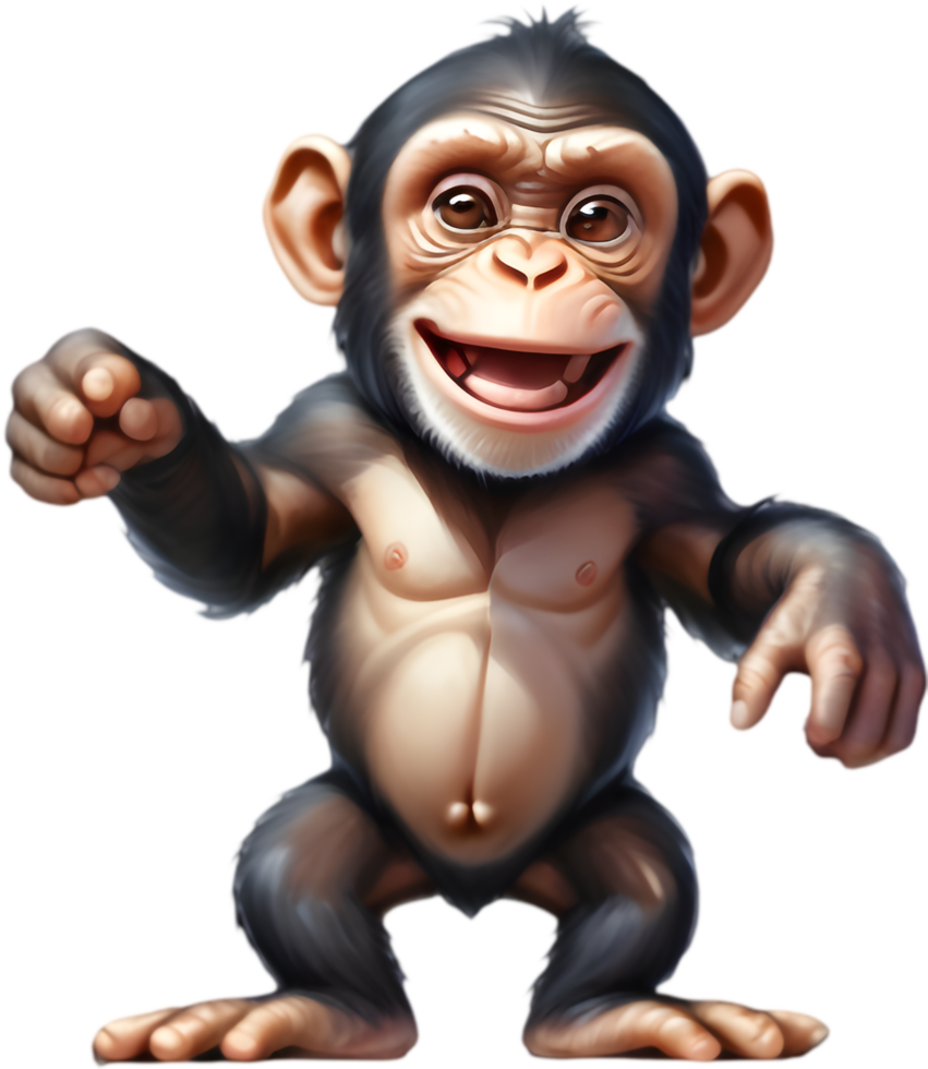 Cartoon Chimpanzee Characters for Stories. . png