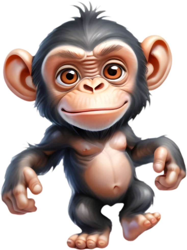 Fun Chimpanzee Clipart for Classroom. . png