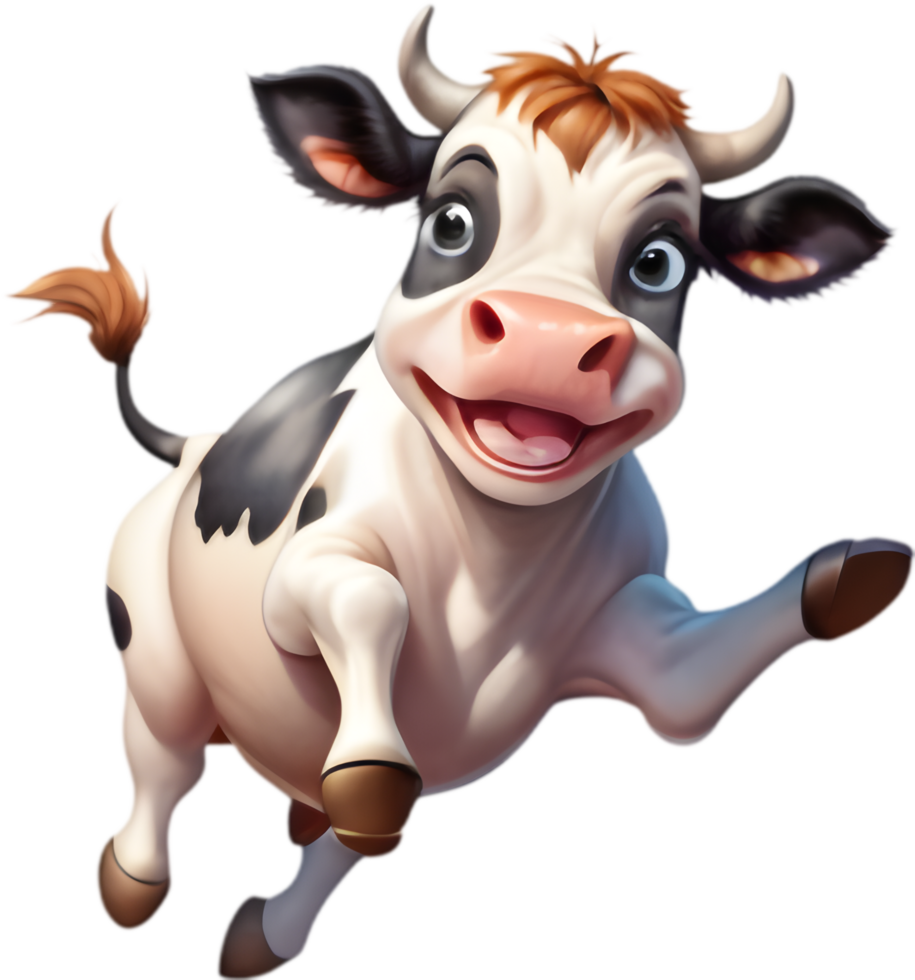 Silly Cow Clipart for Social Events. . png