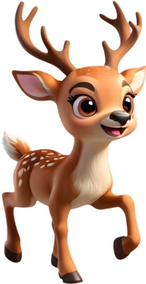 Playful Deer Clipart for Seasonal Crafts. . png