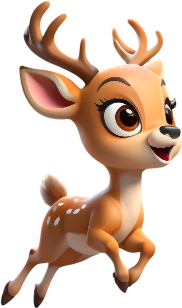 Colorful Deer Art for Scrapbook Pages. . png