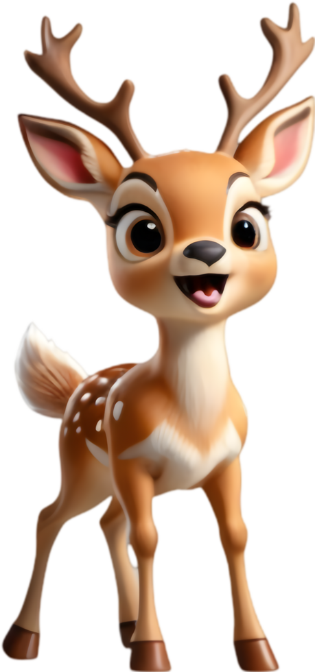 Cartoon Deer for Eco-Friendly Projects. . png