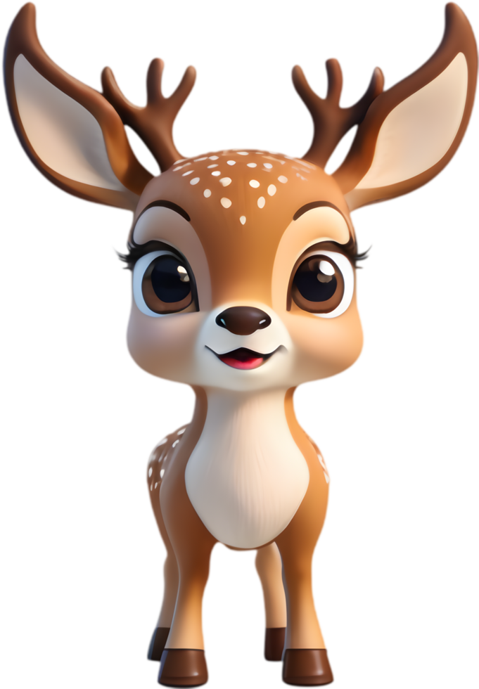 Cartoon Deer for Nature-Themed Projects. . png