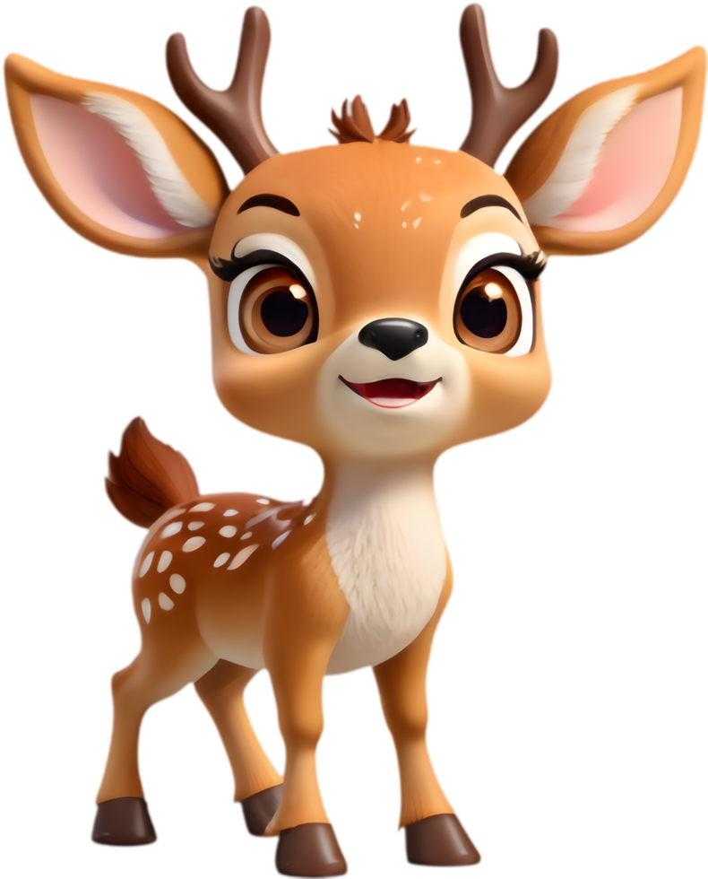 Unique Cartoon Deer for Branding Projects. . png