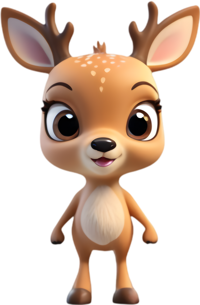 Cheerful Deer Illustrations for Crafts. . png