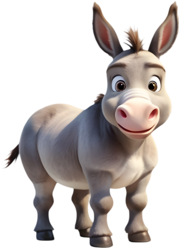 Cute Cartoon Donkey Clipart Download. . png