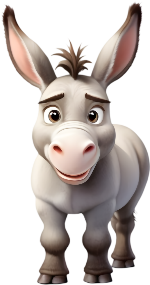Delightful Cartoon Donkey Clipart for Scrapbooking and Paper Crafting. . png