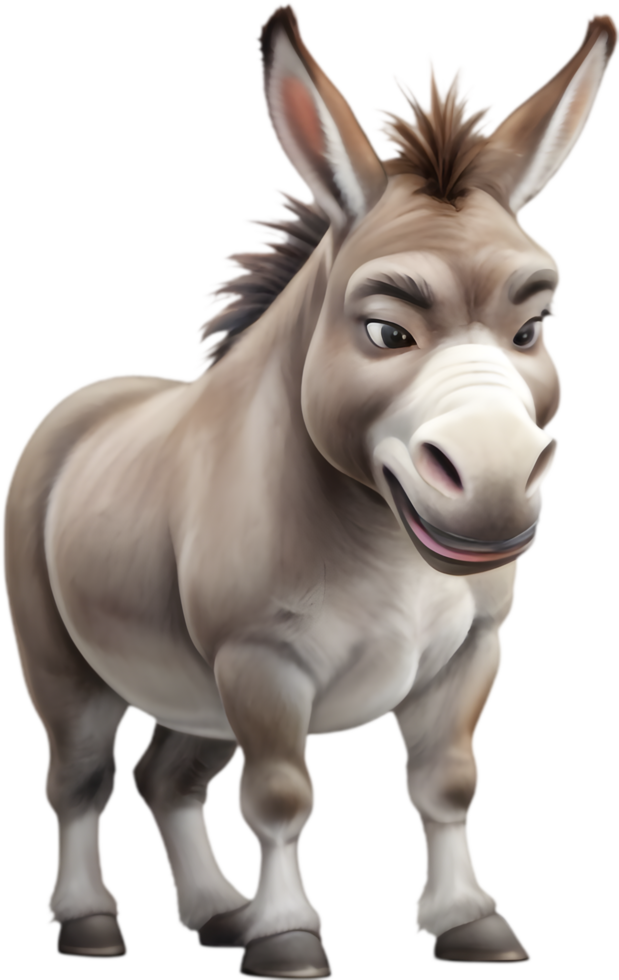Adorable Cartoon Donkey Clipart for Personalized Items and Monograms. . png