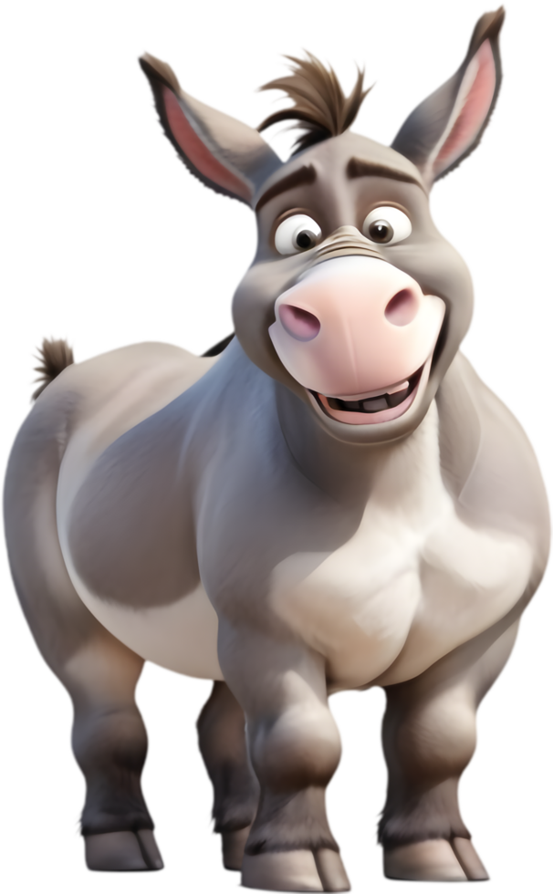 Animated Cartoon Donkey Clipart for Websites and Blogs. . png