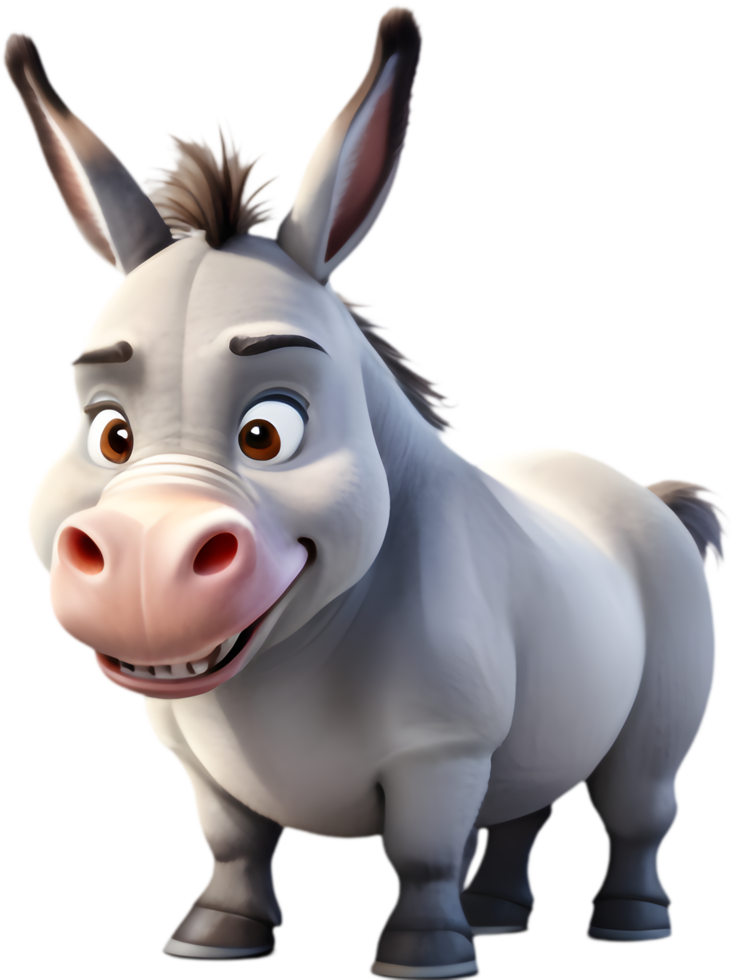 Delightful Cartoon Donkey Clipart for Scrapbooking and Paper Crafting. . png