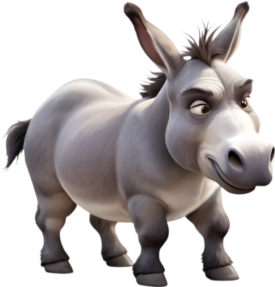 Lively Cartoon Donkey Clipart for Advertising and Marketing Materials. . png
