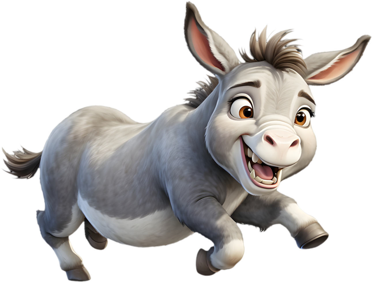 Animated Cartoon Donkey Clipart for Websites and Blogs. . png
