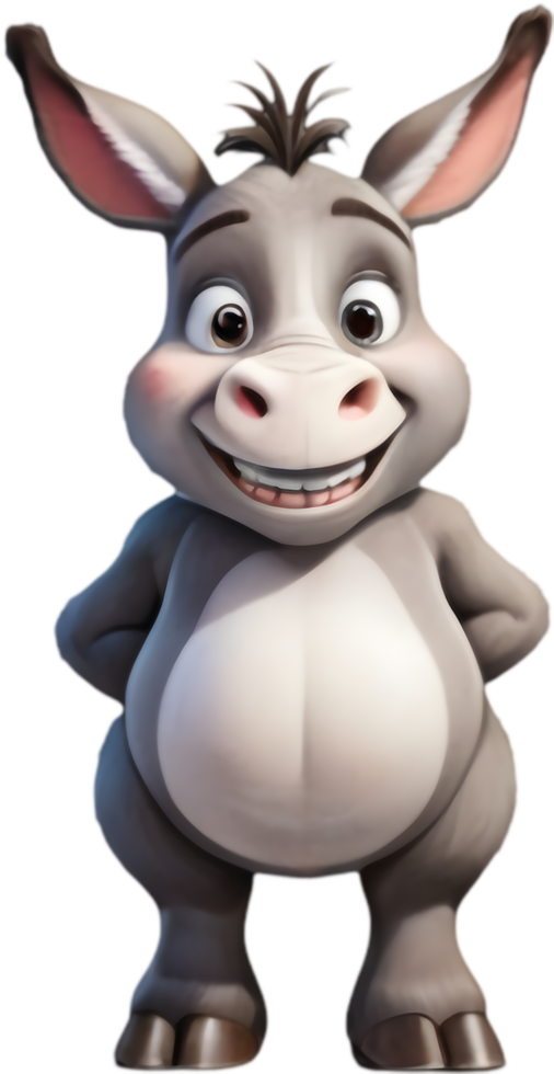 Enchanting Cartoon Donkey Clipart for Nursery Decor and Baby Shower. . png