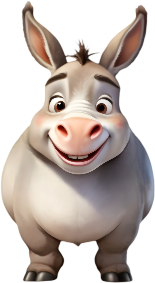 Colorful Cartoon Donkey Clipart for Packaging and Labels. . png