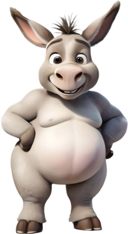 Funny Cartoon Donkey Clipart for Humorous Projects. . png