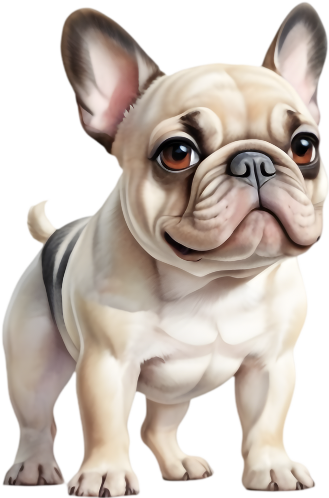 Playful French Bulldog Clipart for Events. . png