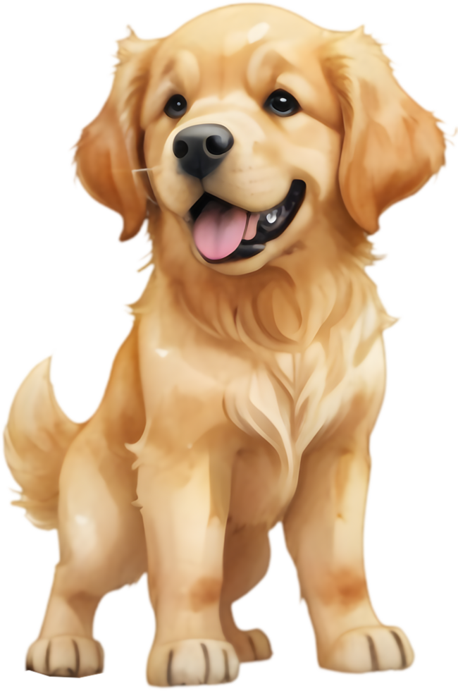 Golden Retriever Clipart for DIY Craft Projects. . png