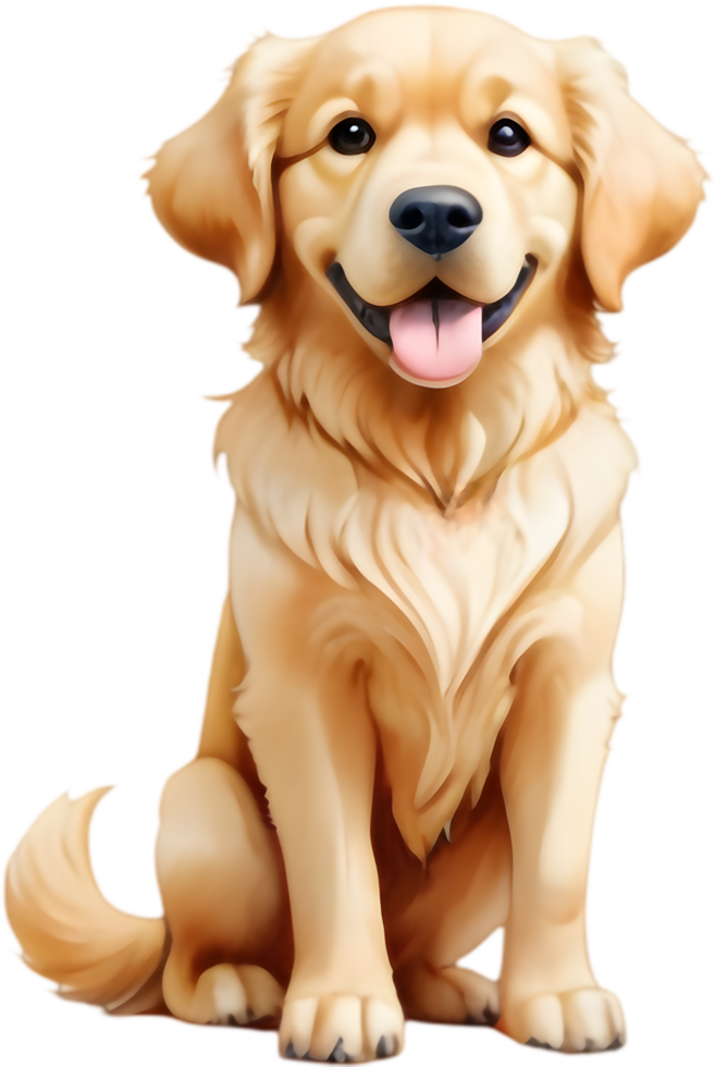 Delightful Golden Retriever Clipart for T-Shirts. . png