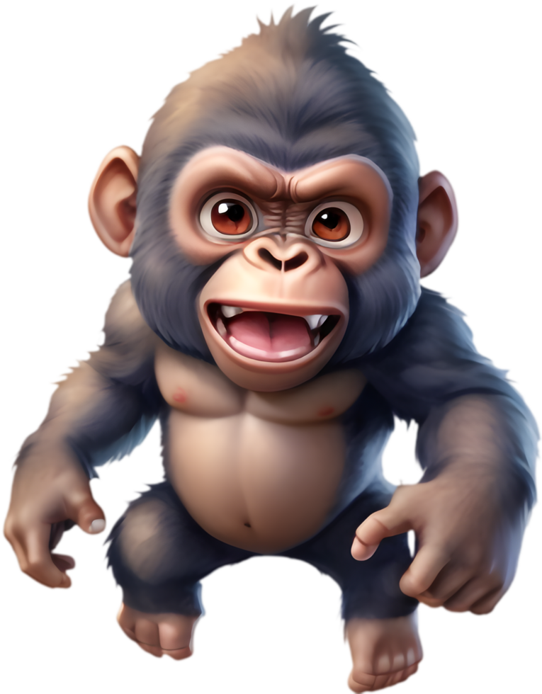 Playful Gorilla Clipart for Classroom Decor. . png
