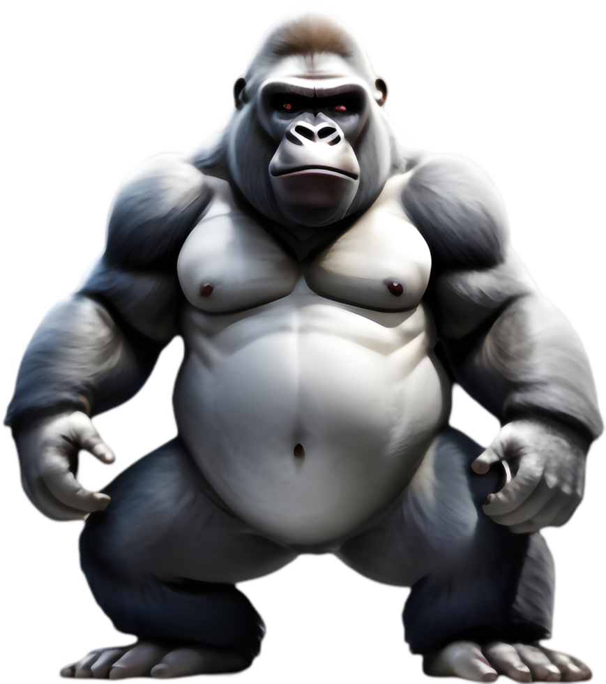 Playful Gorilla Illustrations for Digital Art. . png
