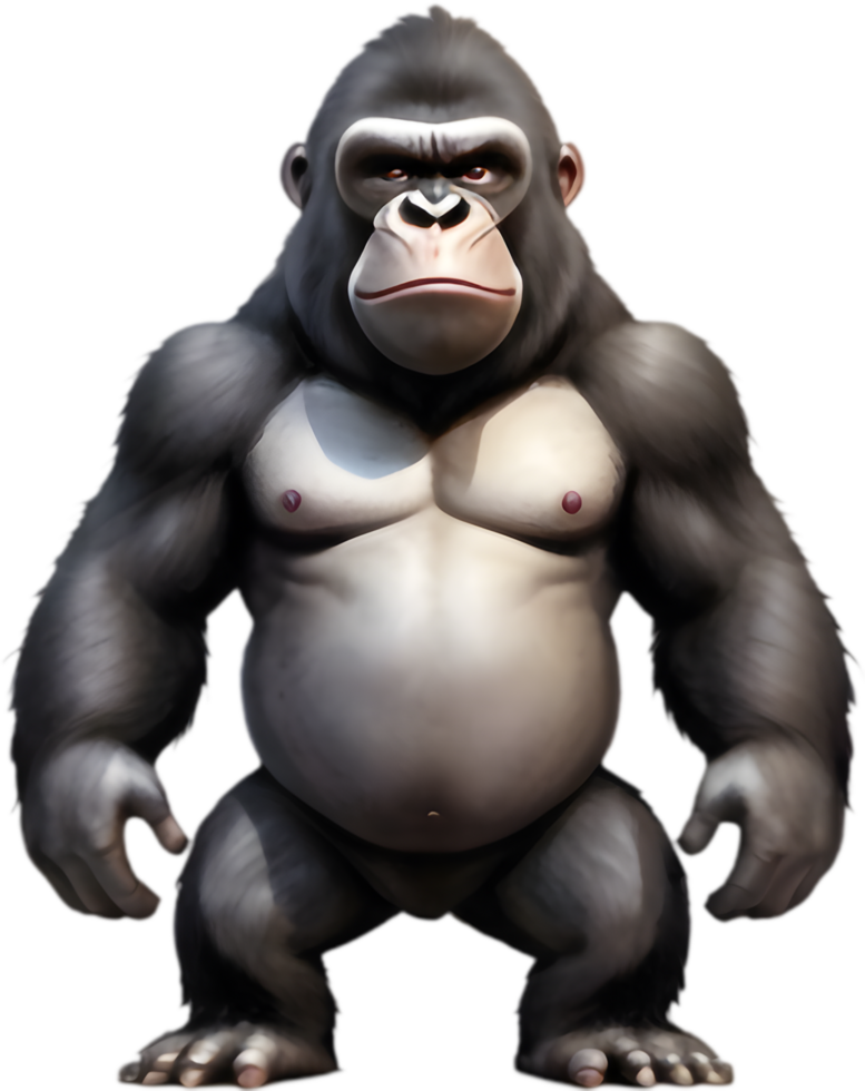 Adorable Gorilla Clipart for Website Design. . png