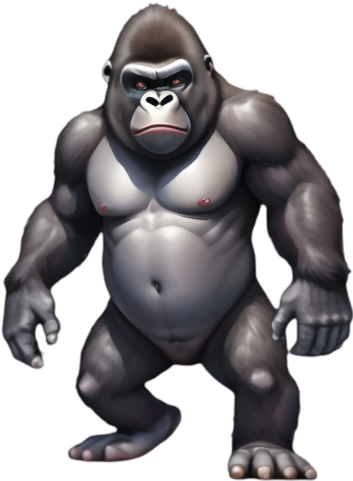 Fun Gorilla Cartoon for Educational Materials. . png