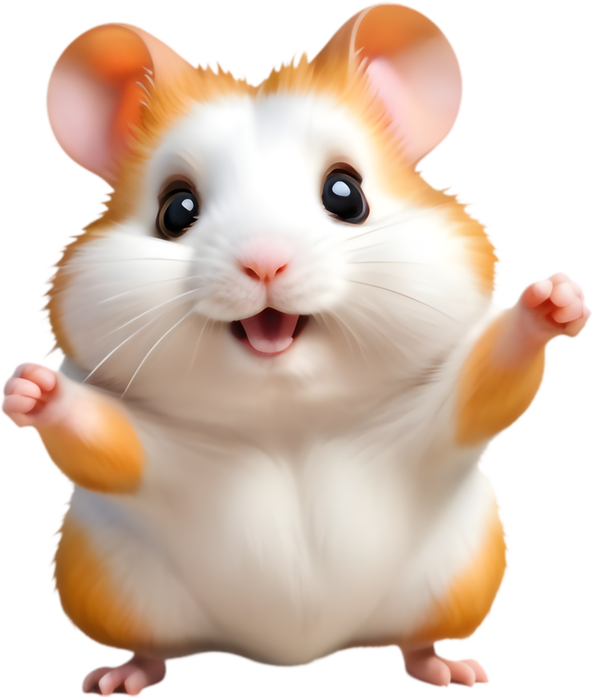 Adorable Hamster Cartoon Art for Home Decor. . png
